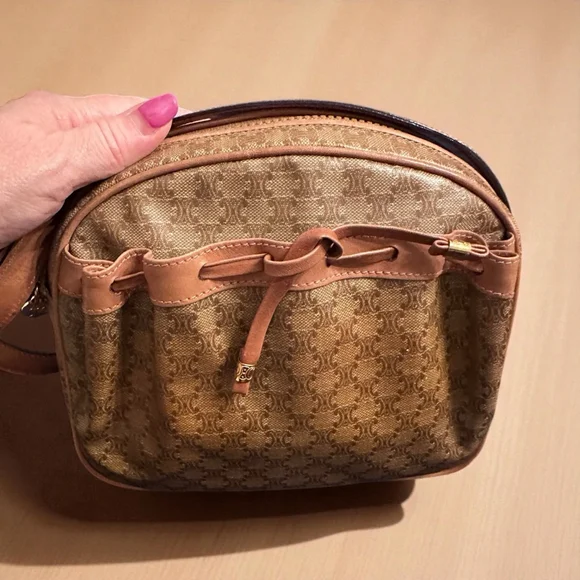 Celine Brown Tan Monogram Crossbody Bag - Picture 2 of 16